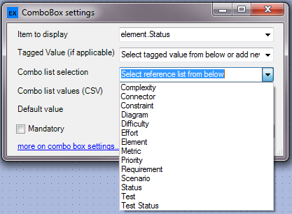 ComboBoxListSelection