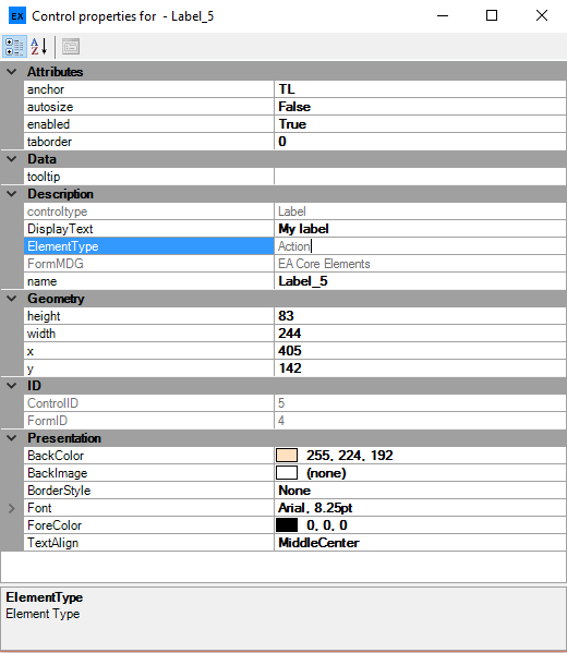 ControlProperties